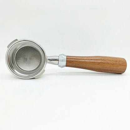 GAGGIA Bottomless Portafilter Filter 58mm Solid Wood Handle Stainless Steel With 9g 18g 22g Basket for Gaggia Coffee Machine