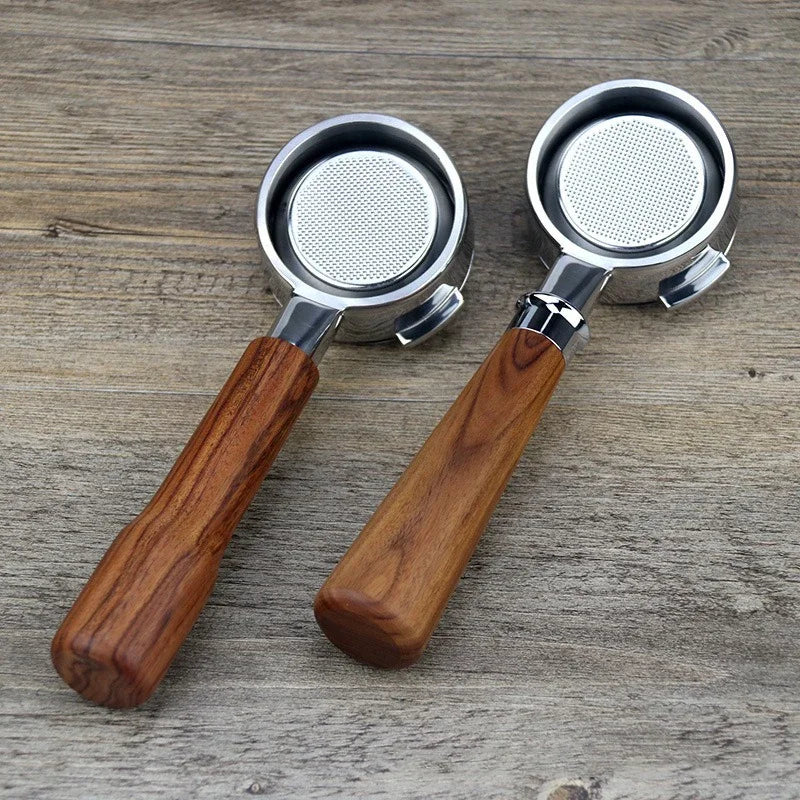 58mm 2-ear Bottomless Coffee Handle Filter for Nuova/Oscar 2/White Eagle/Black Eagle Stainless Steel Espresso Portafilter Tool