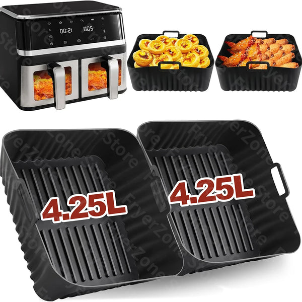 Air Frye Accessories for COSORI Air Fryer 2Pcs Air Fryer Mould Non-Stick Silicone Air Fryer Reusable For Cosori Air Fryer 8.5L