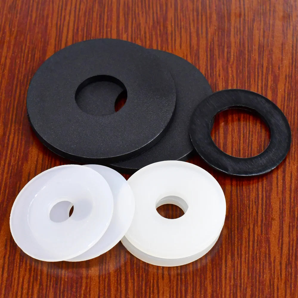 M2-M24 Black or White Nylon Flat Washers Rubber Spacer Plastic Washer Insulation Sealing Hard Gaskets For Screw Bolts
