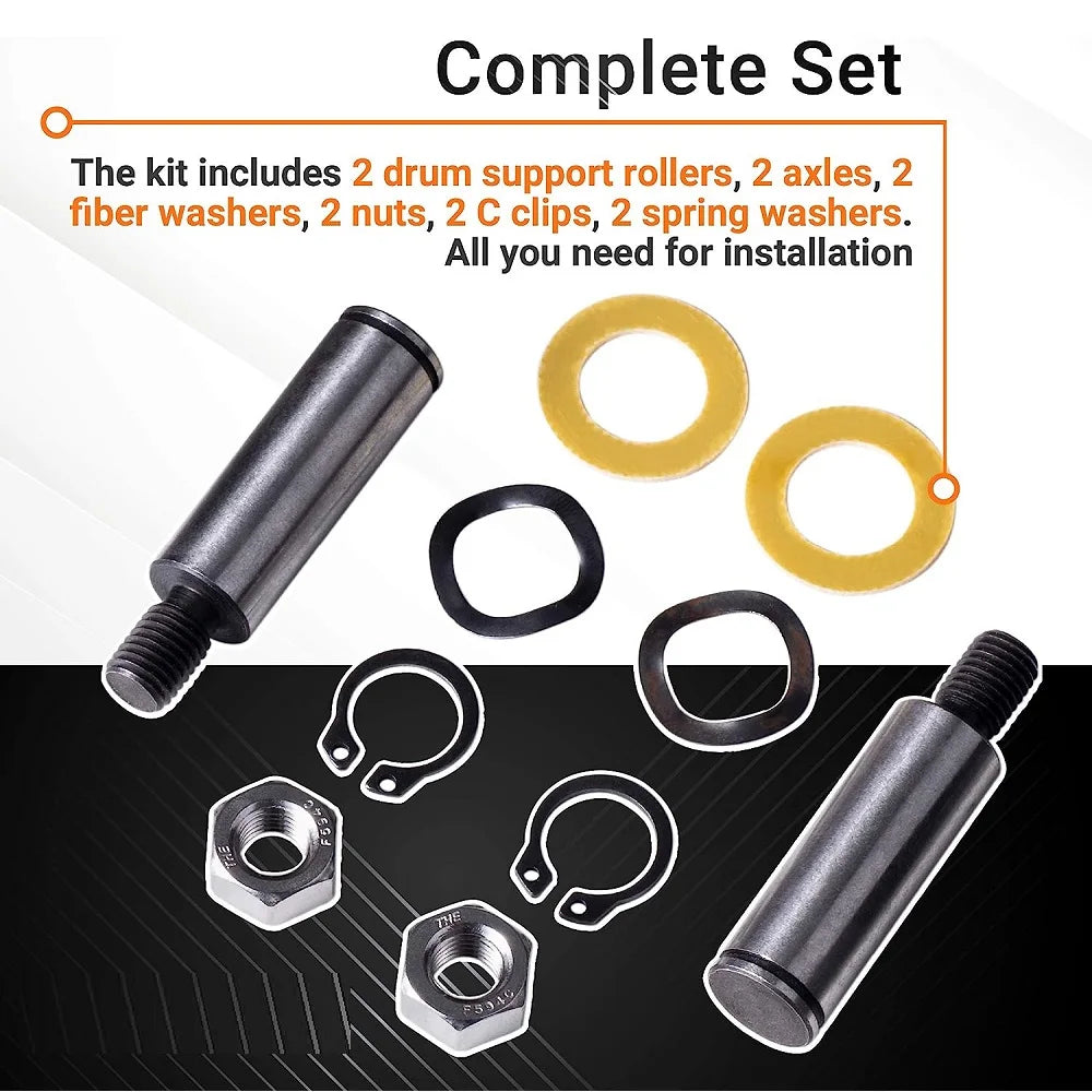 12001541 303373K 2pcs Dryer Drum Support Roller Kit Replacement Part Compatible with Maytag & Crosley Dryers 303373 12001541VP