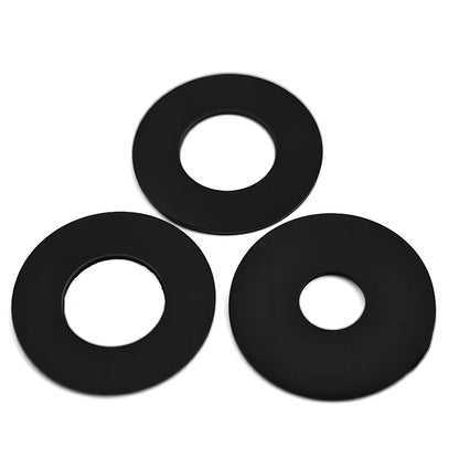 M2 M2.5 M3 M4 M5 M6 M8M10 Black Soft Hard PVC Plastic Insulation Transparent Gasket Ring Spacers Flat Washer 0.3-1mm Shock-proof
