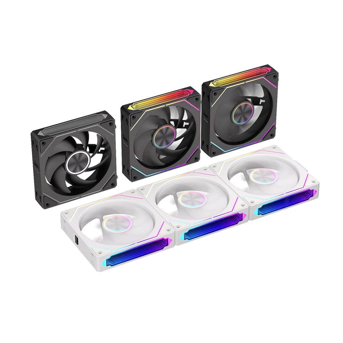 TEUCER DL-2 ARGB PC Fan 3-in-1 Case Fan Compatible with 240 360 Water Cooling Radiator Wireless Cooling Fan Kit