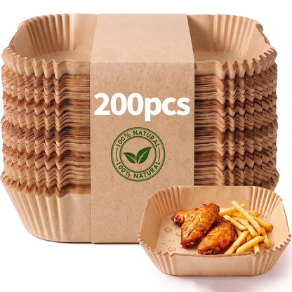 8" Parchment Paper, Non-Stick & Oil-Proof, Fits Ninja AF141 5QT AF181 6.5QT, Cosori, Instant Pot 6 QT, Other 5-8QT Air Fryers