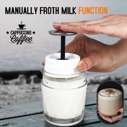 HOMEFISH 3 In1 Portable Coffee Machine Hot/Cold Water Manual Espresso Maker For Capsule & Ground Hand Press Brewer Hiking Travel