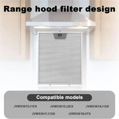LITE-6PCS WB02X24871 Range Hood Grease Filter For GE JVW5361SJSS JVW5361EJ1ES JVW5361EJES Aluminum Mesh Hood Grease Filter