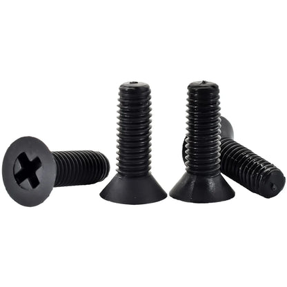20-500Pcs M2M2.5M3M4M5M6M8 White Black Nylon Plastic Phillips Screw Metric Thread Countersunk Head Bolt Screw Fastener6-40mm