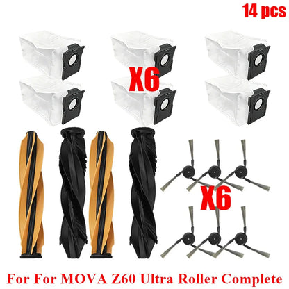 Accessories For MOVA Z60 Ultra Roller Complete/ Z60 Ultra Roller SA/ Trouver Z60 Ultra Parts Main Side Brush Mop Dust Bag Filter