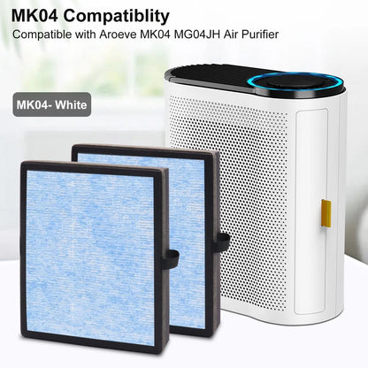 2 Pack MK04 Replacement Filter Compatible with Aroeve - Filter Replacement For Filte Pet Dander