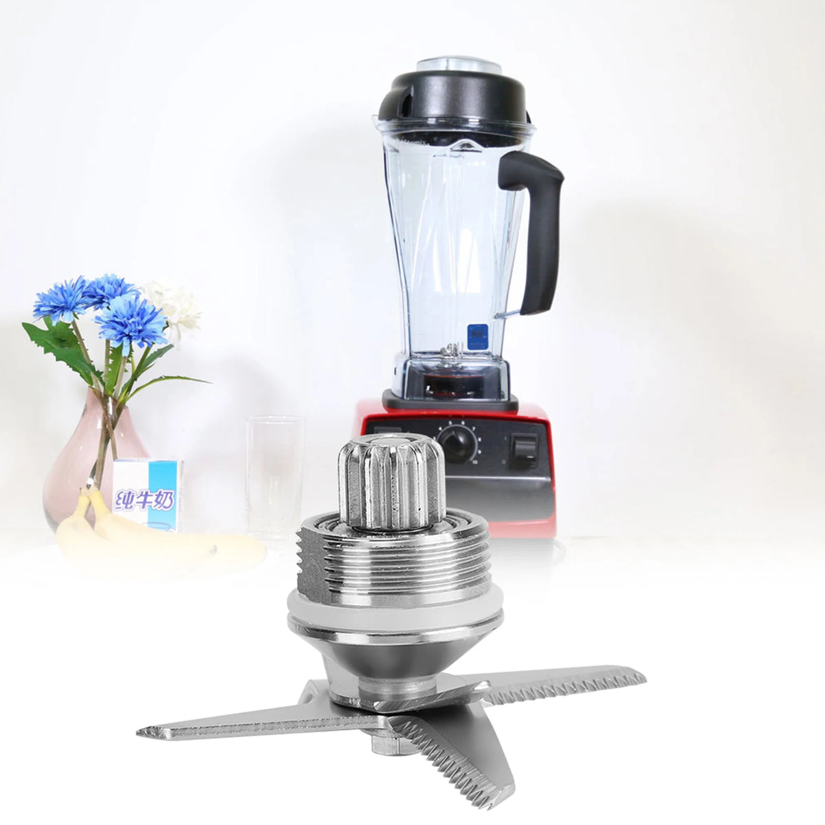 Stainless Steel Mixing Cutting Blender Blade Knife Spare Parts Compatible with 5200 Juicer Blender 64oz 48oz 32oz
