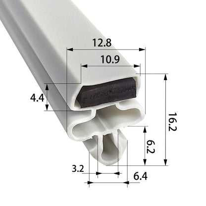 Refrigerator Door Seal — 2.5-10m — Rubber Magnetic