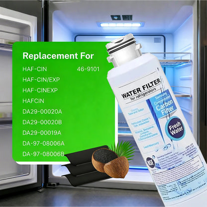 Replacement Refrigerator Filter DA29-00020B HAF CIN EXP 46-9101 High Performance Cartridge Packaging with three-star logo