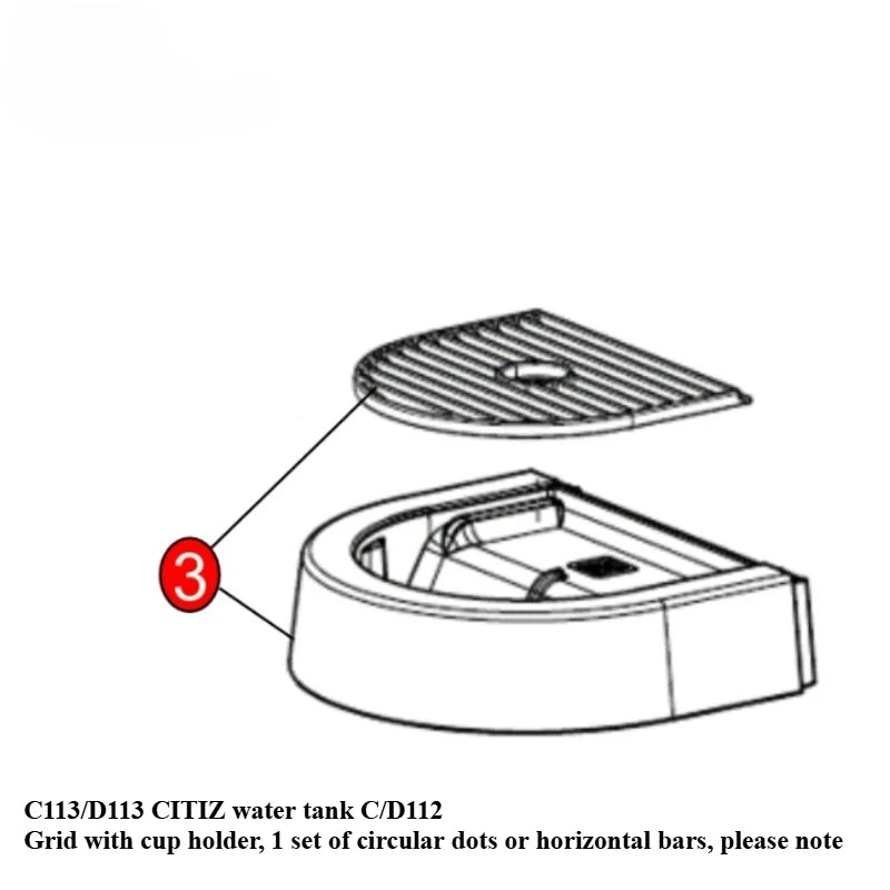 Compatible with C113/D113 Water Tank C/D112 Capsule Coffee Machine Storage Box Accessories C40/D40 EN80 Xn100 C30/D30 En85