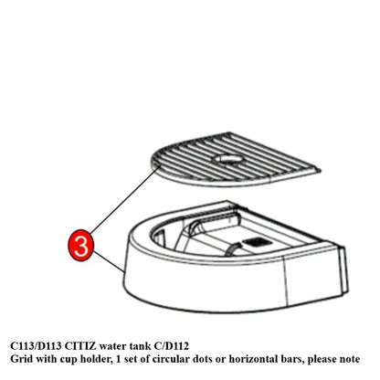 Compatible with C113/D113 Water Tank C/D112 Capsule Coffee Machine Storage Box Accessories C40/D40 EN80 Xn100 C30/D30 En85