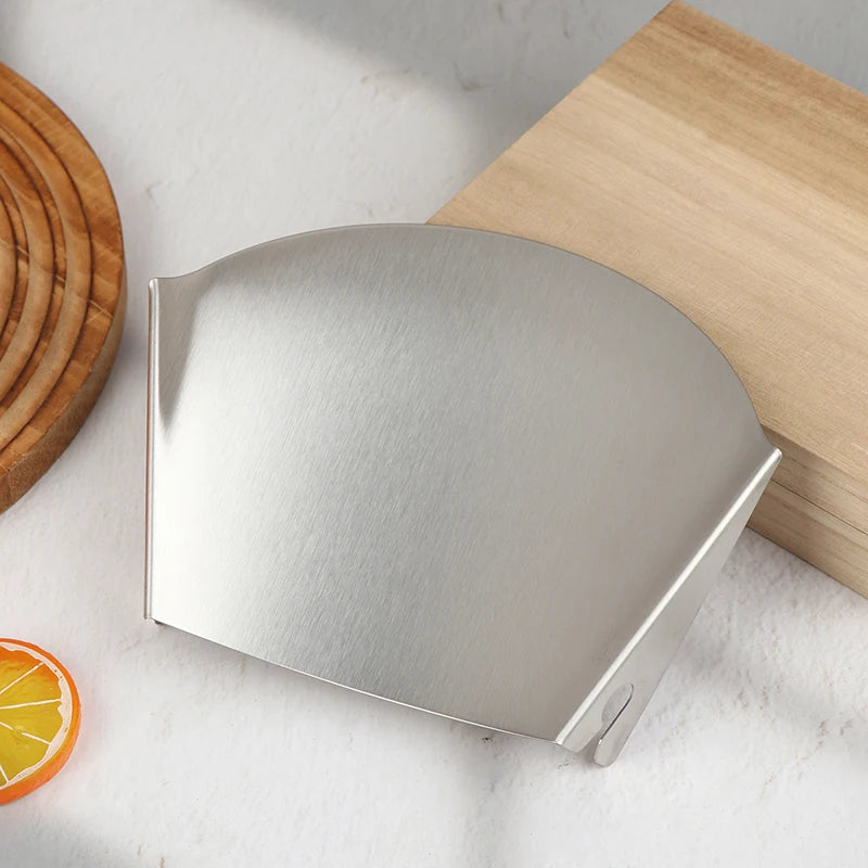 Stainless Steel Pouring Chute Shield For Mixers Splash Guard Food Processor Attachment Safety Shield For Kitchen