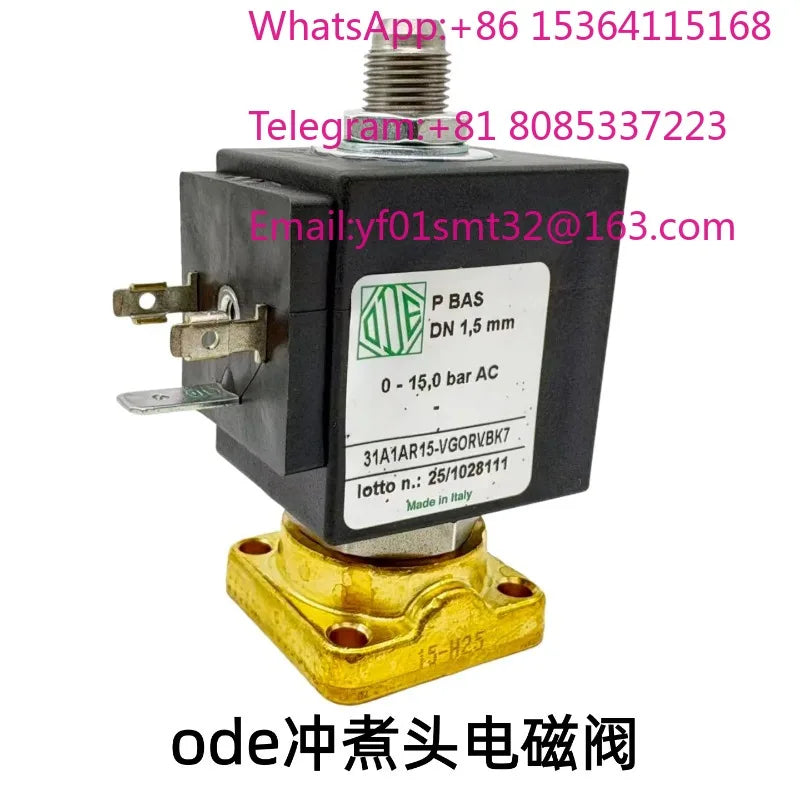 Coffee machine brewing head solenoid valve coil valve core spring