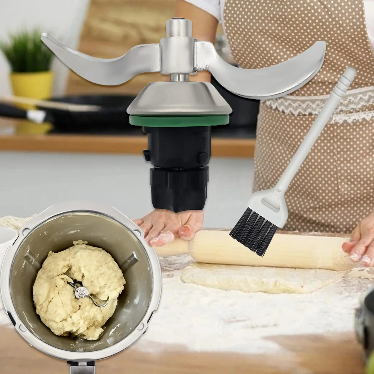 Stainless Steel Kneading Dough Blade for TM7 TM5 TM6 Flour Mix Smooth Dough Stir Form Paste Kitchen Accessories