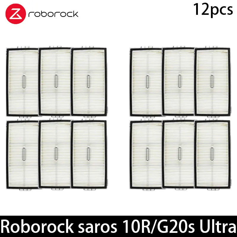 Compatible with Roborock Saros 10R/G20S Ultra Accessories Brush Filter Mop Cloth Dust Bag Spare Parts
