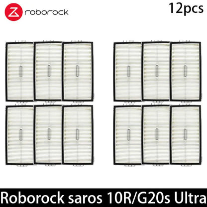 Compatible with Roborock Saros 10R/G20S Ultra Accessories Brush Filter Mop Cloth Dust Bag Spare Parts