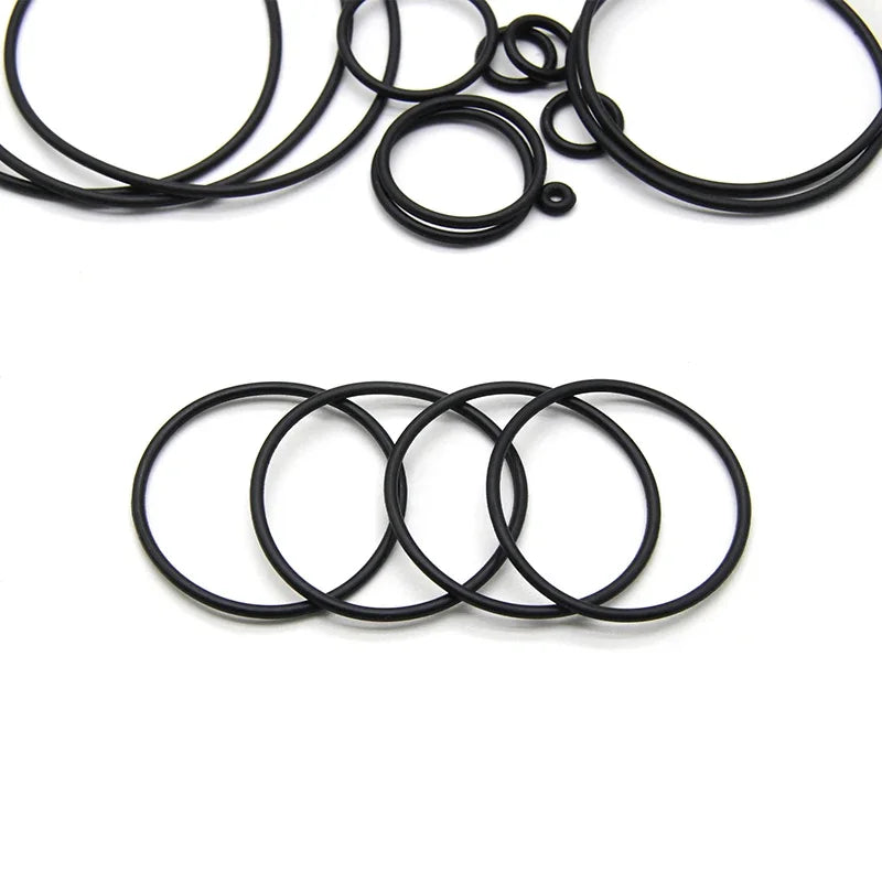 50pc NBR O Ring Seal Gasket Thickness CS 1.5mm OD 5~80mm Nitrile Butadiene Rubber Spacer Oil Resistance Washer Round Shape Black