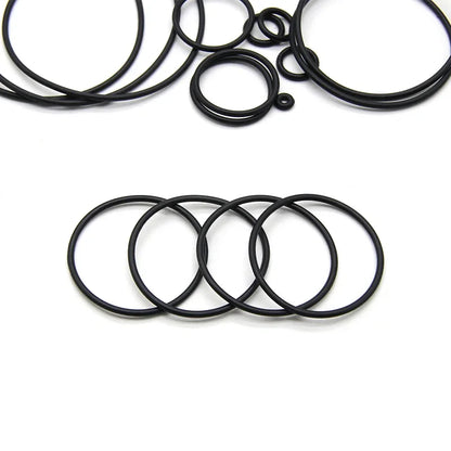 50pc NBR O Ring Seal Gasket Thickness CS 1.5mm OD 5~80mm Nitrile Butadiene Rubber Spacer Oil Resistance Washer Round Shape Black