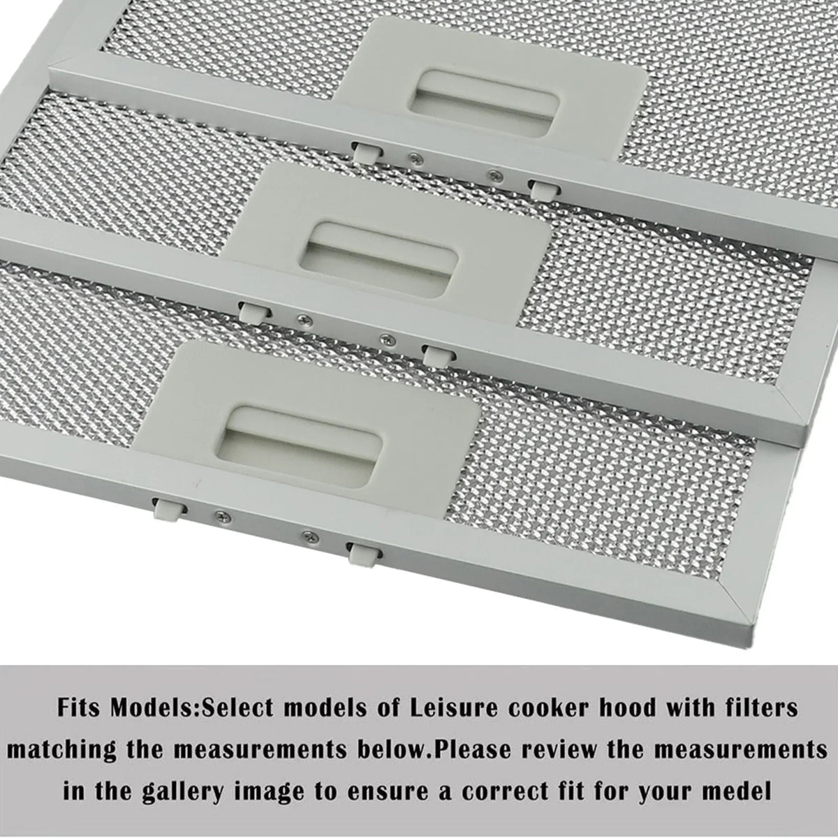 3pcs Aluminum Cooker Hood Metal Grease Filters Metal Mesh Extractor Vent Filter 310x250x9mm Kitchen Accessories