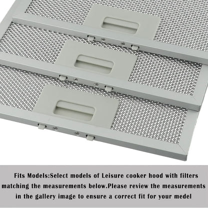 3pcs Aluminum Cooker Hood Metal Grease Filters Metal Mesh Extractor Vent Filter 310x250x9mm Kitchen Accessories
