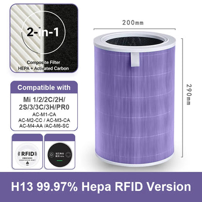 Compatible with Xiaomi Filter M8R-FLH Activated Carbon Filter for Xiaomi Air Purifier 2S/2C/2H/3C/3H/Pro Xiaomi Air Purifier 2S Filter