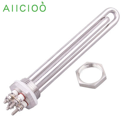 DN25 Immersion Heating Element 1Inch DC 12v/24v/36v/48v Tubular Electric Solar Water Heater SUS304 300w 600w 900w 1200w 1500w