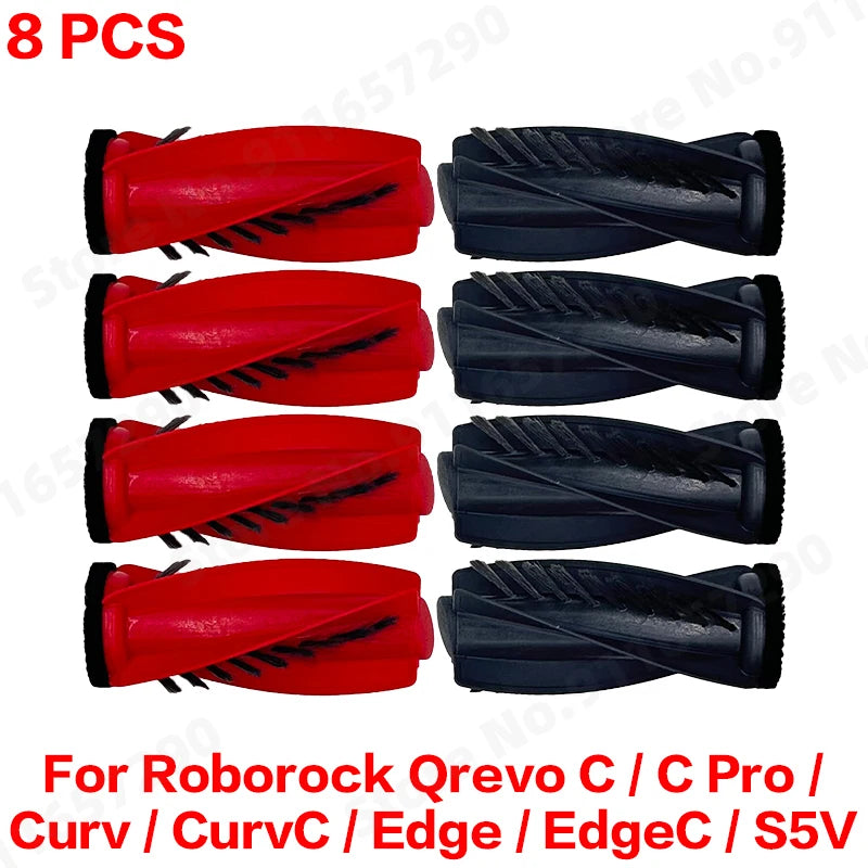 Compatible with Roborock Qrevo C/C Pro/Curv/CurvC/Edge/EdgeC/S5V Compatible Main Side Brush, Mop Cloth, Dust Bag & Filter Set