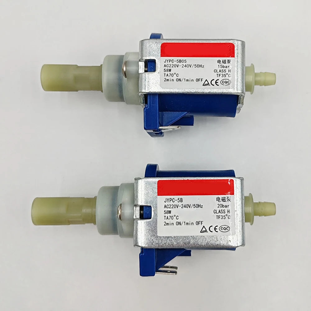 Silver Iron Solenoid Valve Water Pump For Espresso Coffee Machine 700ccmin Flow Rate AC 110V 120V Brewing System Accessories