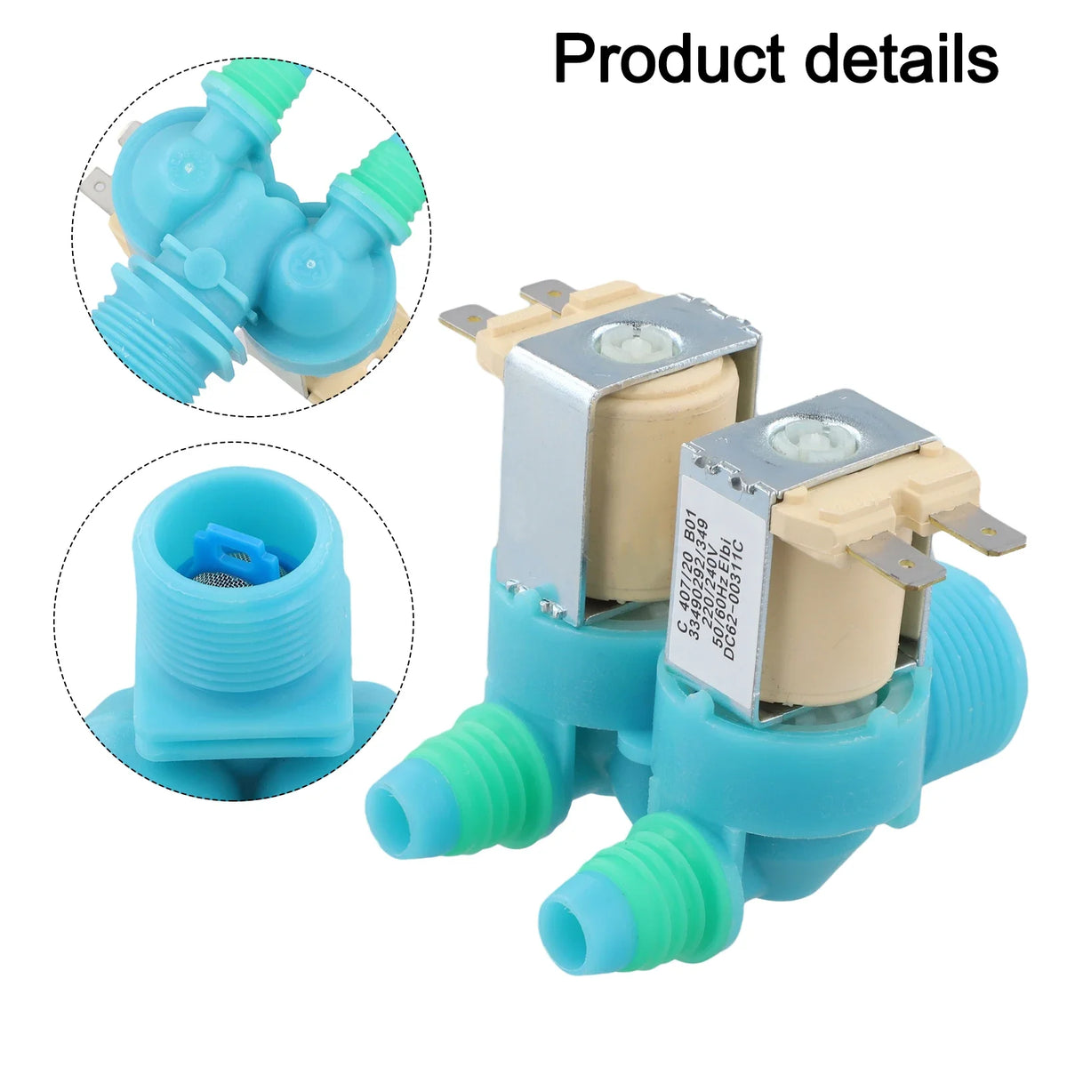 1pcs Solenoid Valve Compatible with Samsung Washing Machine Water Inlet Valve DC62-00311C Home Appliance Accessories