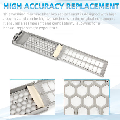 Washing Machine Filter Box Compatible with Samsung DC62-00018A DC97-16513A, Lint Mesh Filter Replacement (24.5cm x 8.5cm)