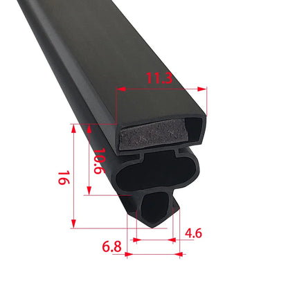 Refrigerator Door Seal — 2.5m Magnetic — Uncut Strip