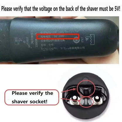 Compatible with Philips Shaver S1000 Series Charger Cable S1882 1883 1885 1886 1887 S1881