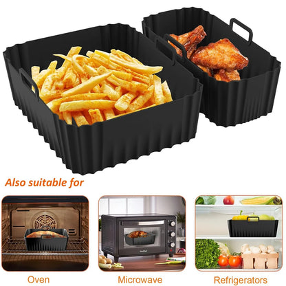 Silicone Air Fryer Liner for Philips Dual Basket Air Fryer 3000 Series 6L/3L, Reusable Dual Airfryer Liner Air Fryer Accessories