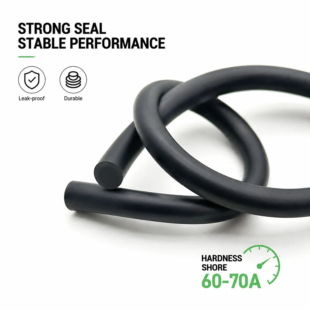 Black FKM Sealing Strip ID1.5~10mm Special hoses for anti-seepage /oil transportation
