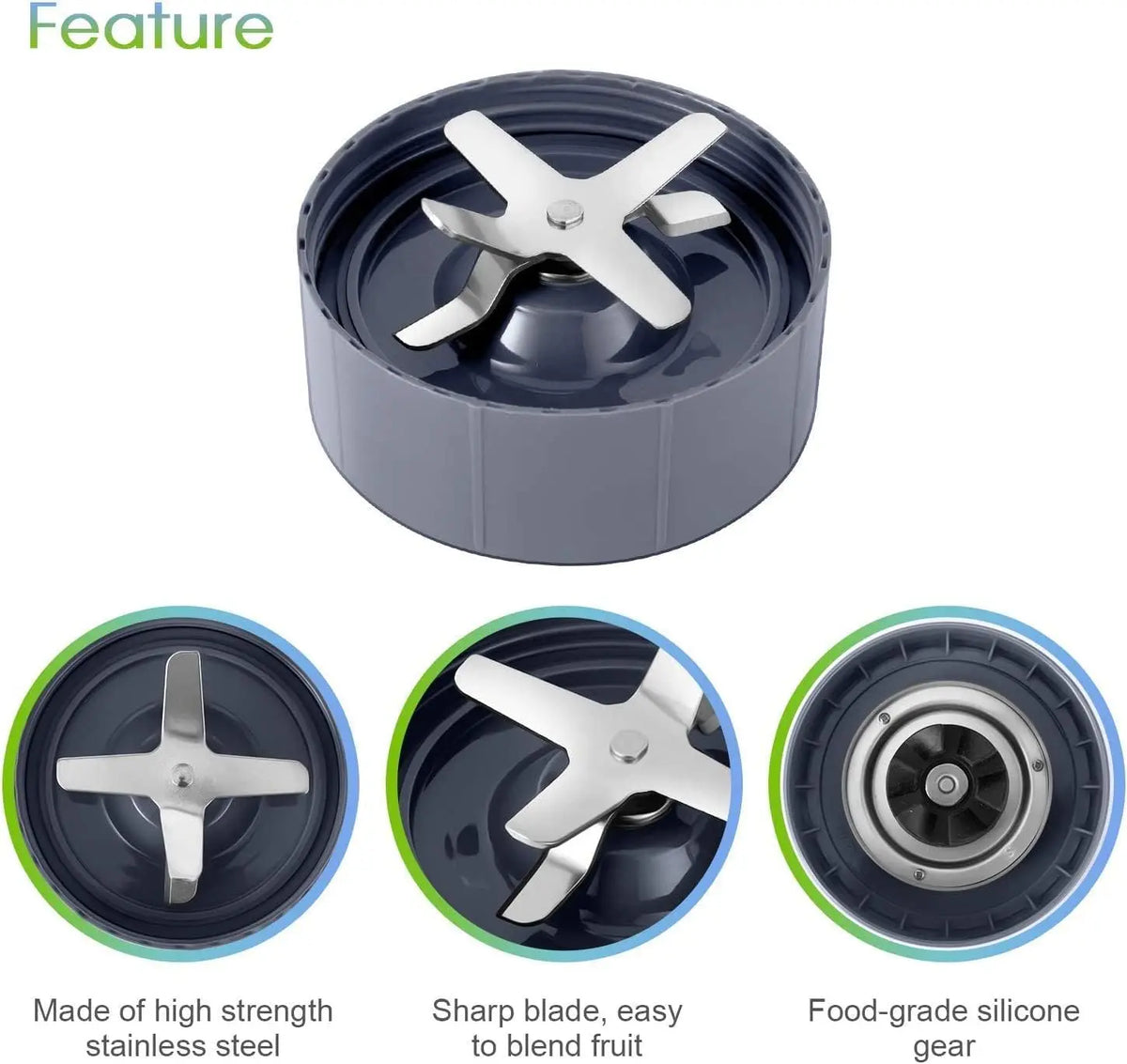 2 Blades Extractor Blade Parts for NutriBullet 600w Pro 900w Blender with Sealing Rings