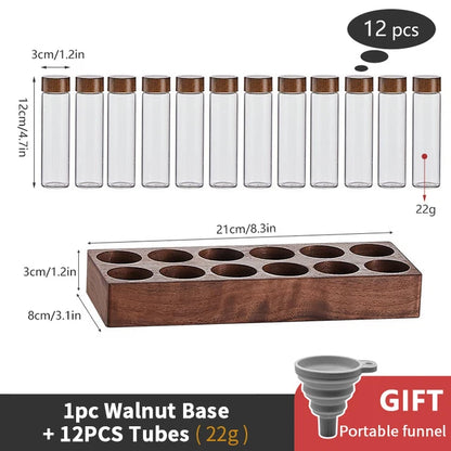 Coffee Beans Storage Container Tube Display Rack Tea Bottle Glass Single Dose Espresso Accessory Coffeware Set Barista Tool Gift
