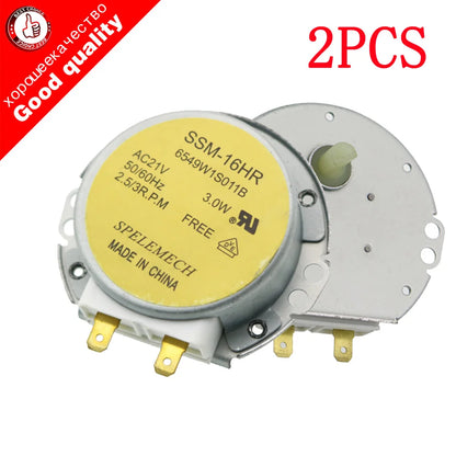 2PCS NEWEST Microwave Oven Synchronous Motor Tray Motors SSM-16HR AC 21V 3W 50/60Hz for LG Microwave Oven Parts