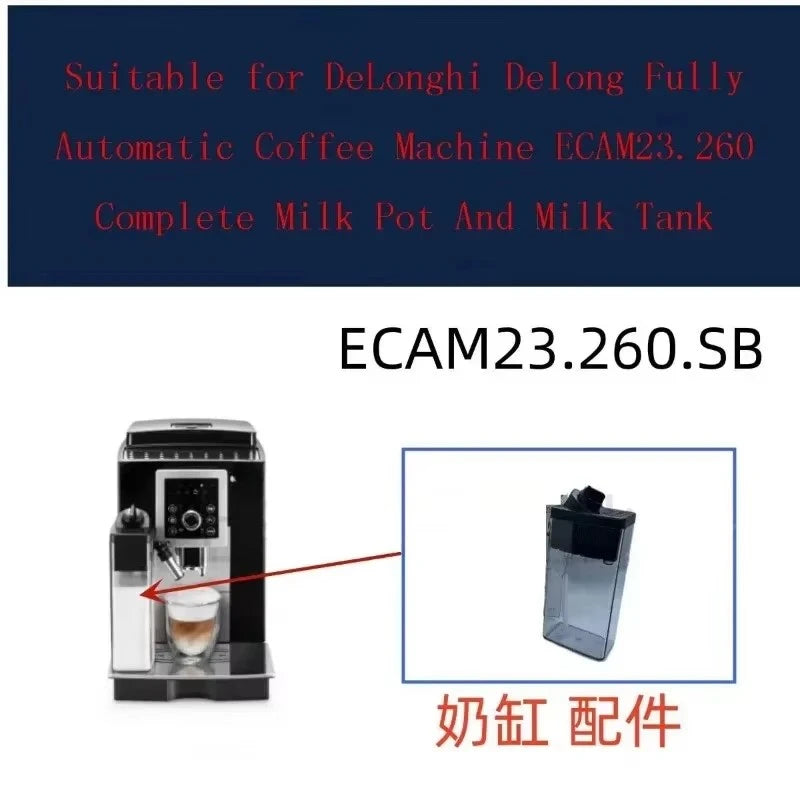 Compatible with DeLonghi Fully Automatic Coffee Machine ECAM23.260 Complete Milk Pot and Milk Tank