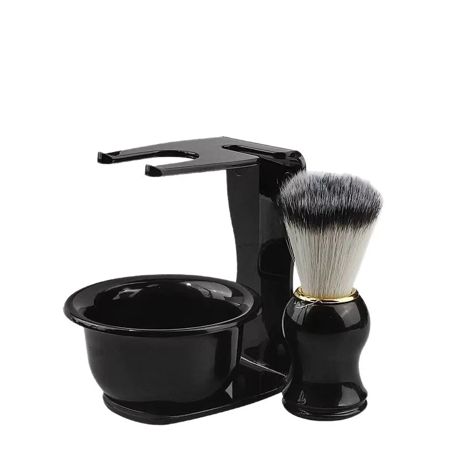 Shaving Brush, Bowl & Stand — 3-Piece Set