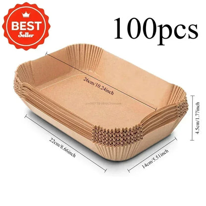 Air Fryer Cooking Baking Paper for Ninja Dual XL Foodi AF300 AF400 AF451 Disposable Paper Liner Mold Grill Accessories