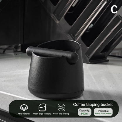 Shock-Absorbent Coffee Knock Box Anti-slip Espresso Dump Bin For Coffee Grounds With Removable Knock Bar Coffee Grind Waste Bin