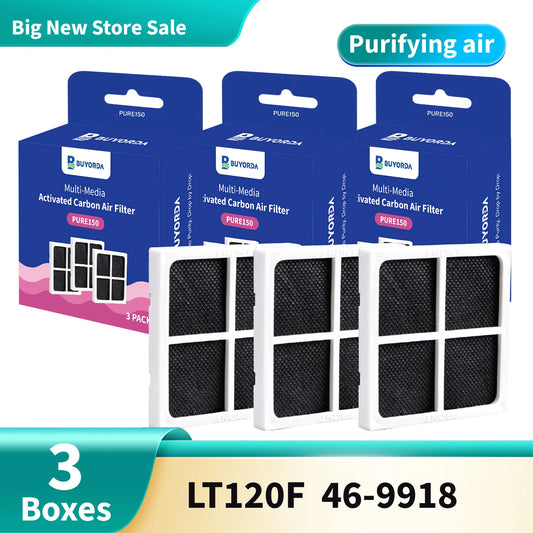Replacement Refrigerator Air Filter Compatible with LG / Kenmore LT120F / ADQ73214402 / ADQ73214403 / ADQ73214404 / 469918 — Model Options — 9 Pack