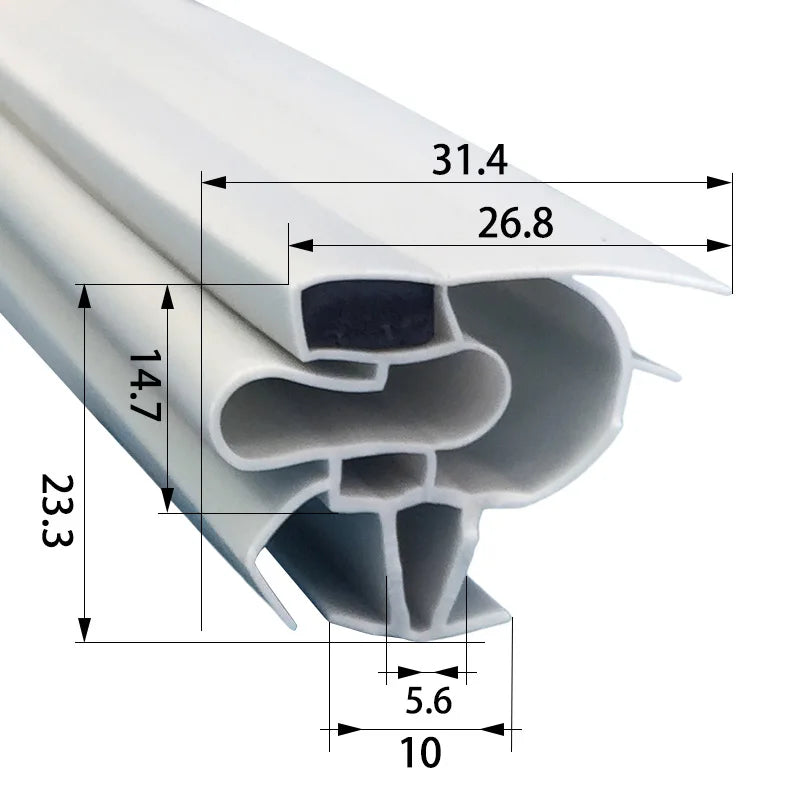 Refrigerator Door Seal — 2.5-10m — Rubber Magnetic