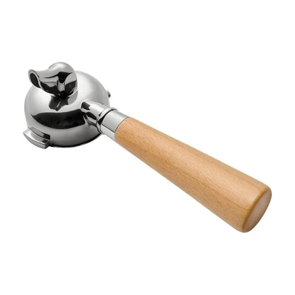 58mm Espresso Portafilter Handle with Basket Stainless Steel Wood Grip for E61 Group Head Coffee Maker