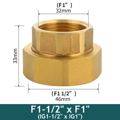 Brass Pipe Fittings Water Meter Pump Union Adapters Male/female Threaded 1/2" 3/4" 1" 1-1/2" Bsp Pipe Fitting With Seal Washer