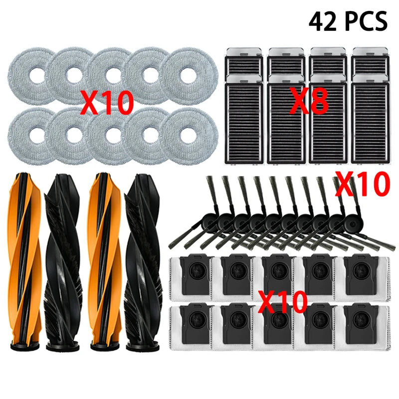 For Mova Mobius 60 Vacuum Cleaner Replacement Accessories Main Side Brush HEPA Filter Mop Cloths Dust Bag Spare