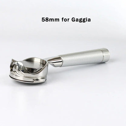 58MM 2ears Stainless Steel Coffee Handle Filter for Gaggia/Baby/Classic Coffee Machine Bottomless Hollow Portafilter Tool